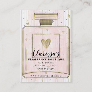 Rosa und Gold Paris Parfum Duft Boutique Visitenkarte
