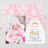 Rosa und Gold Prinzessin 1. Geburtstag