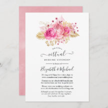 Rosa und Gold Rose Online Virtual Wedding