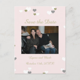 Rosa und Gold Save the Date Ankündigungspostkarte