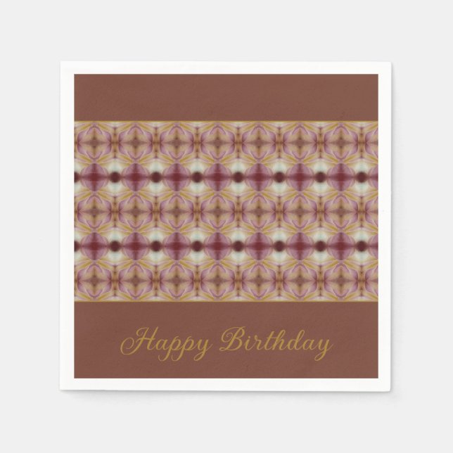 Rosa und Gold Serviette (Vorderseite)