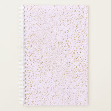 Rosa und Gold Sprenkel-Notizbuch