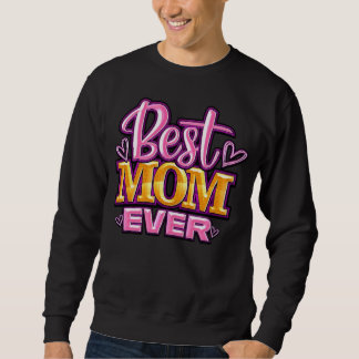 Rosa und Gold Typography: Beste Mutter überhaupt Sweatshirt
