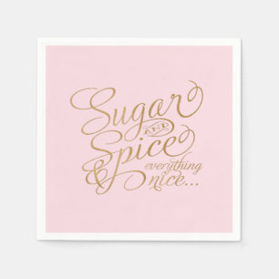 Rosa und Gold Zucker und Gewürz Servietten