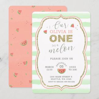 Rosa und Goldbarsch Eins in einem Melon am 1. Gebu Einladung