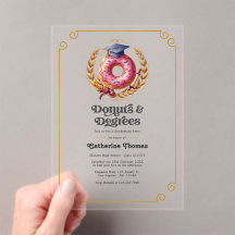 Rosa- und GoldDonuts und Graduiertenparty