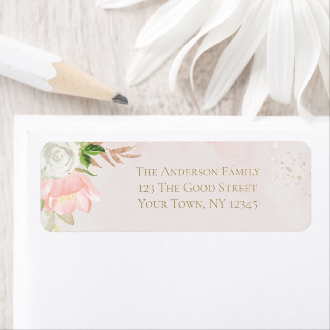 Rosa und goldene Aquarellfarben (Insitu)