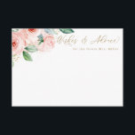 Rosa und goldene Aquarellfarben - Blumenratte Begleitkarte<br><div class="desc">Diese wunderschöne Blumenkarte mit Aquarellfarben-Blume und Ihrem eigenen Text. Verwenden Sie die Vorlage,  um Ihre Informationen auszufüllen. Mit der Funktion "Weitere Anpassung" können Sie den Schriftart (Größe,  Stil,  Farbe) ändern,  weitere Textzeilen hinzufügen,  das Layout ändern und den Text auf der Rückseite hinzufügen.</div>