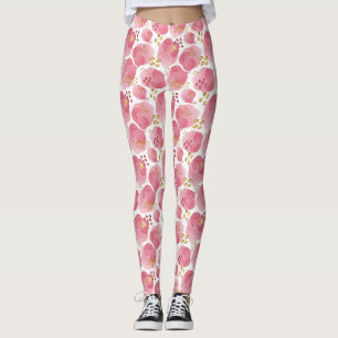 Rosa und goldene Blütenpracht Yogopants Leggings