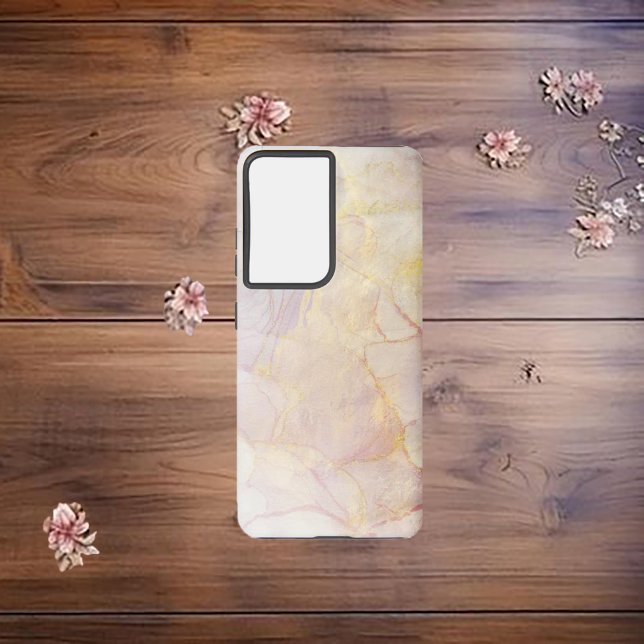 Rosa und goldene Farbe Abstrakt Samsung Galaxy Hülle (Von Creator hochgeladen)