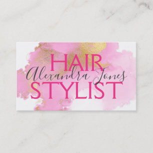 Rosa und goldene Foil Wash Girl Visitenkarte