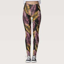 Rosa und goldene Leoparden Leggings
