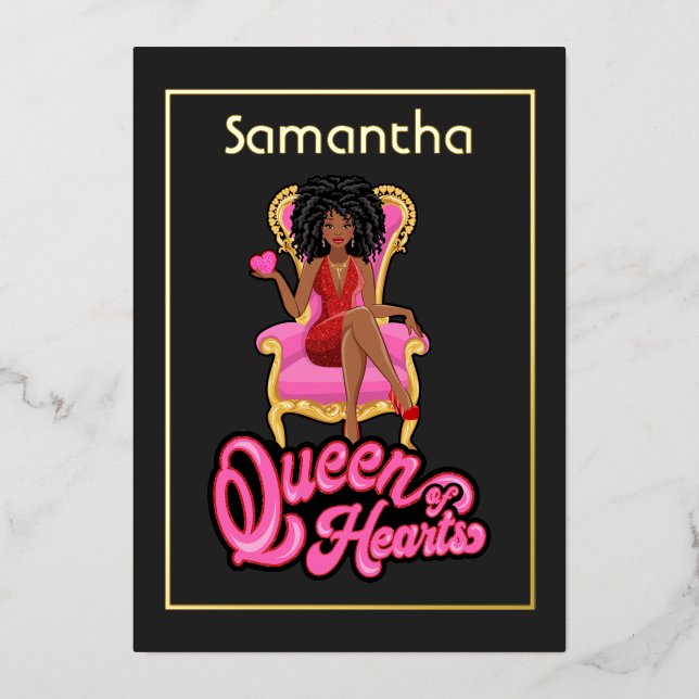 Rosa und goldene Nachmittagsfeier Einladung (Vorderseite)