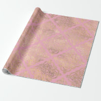 Rosa und goldene Pariser Forelle Damask