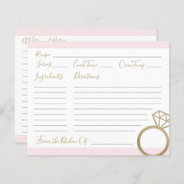 Rosa und goldene Rezeptionskarten für Polterabend