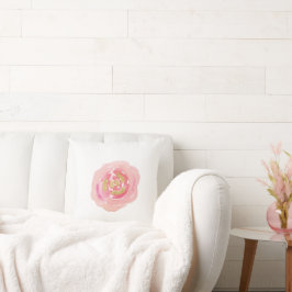 Rosa und goldene Rose Kissen