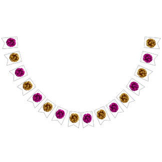 Rosa und goldene Schleifen-Partybanner Wimpelkette