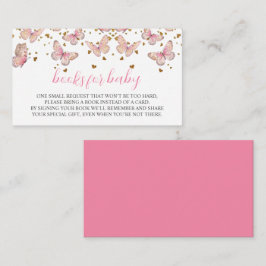 Rosa und goldene Schmetterlinge | Bücher für Baby- Begleitkarte