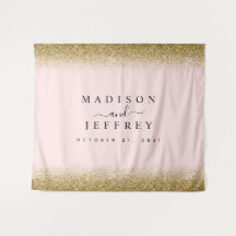 Rosa und goldener Glitzer - Hintergrund für Hochze