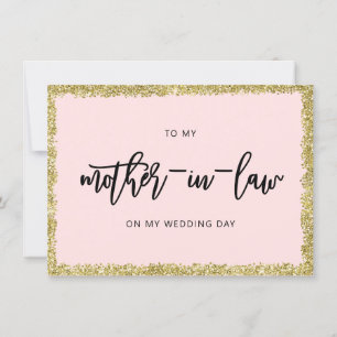 Rosa und goldener Glitzer Zu meiner Mutter mit Rec Einladung