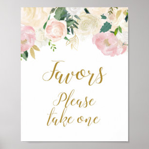 Rosa und Goldenes Brautparty-Schild Poster