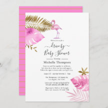 Rosa und goldenes Flamingo-Laufwerk durch Dusche