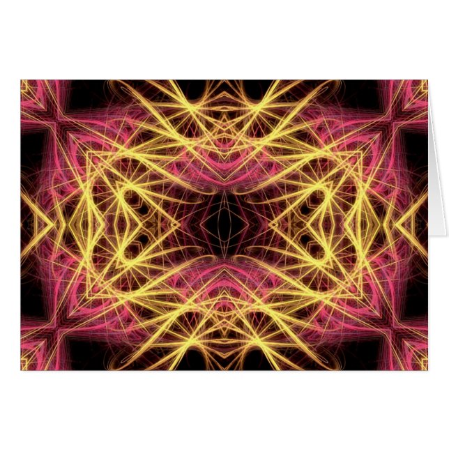 Rosa und goldenes Fraktal (Vorderseite (Horizontal))