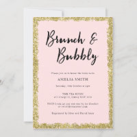 Rosa und goldenes Glitzer Brautparty Party