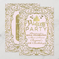 Rosa und goldenes Schloss PRINCESS PARTY Geburtsta