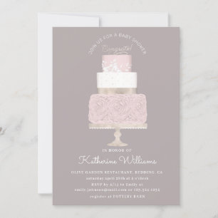 Rosa und goldfarbene, elegante Kuchendusche