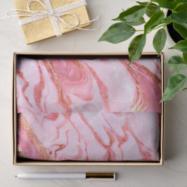 Rosa und goldfarbene Marmorplatte Seidenpapier