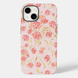 Rosa und goldfarbene Tulpe Case-Mate iPhone 14 Hülle