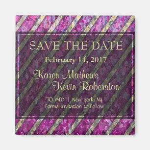 Rosa und goldgestrichen magnet