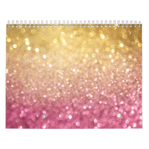 Rosa und GoldGlitterblick Kalender