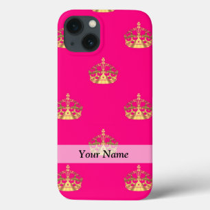 Rosa- und Goldkronenmuster Case-Mate iPhone Hülle