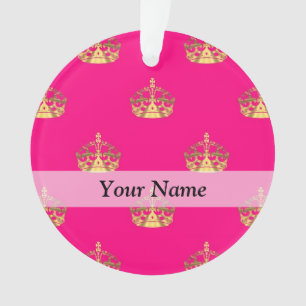 Rosa- und Goldkronenmuster Ornament