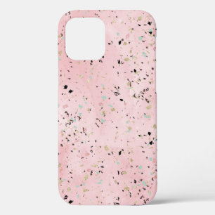 Rosa und Goldmarmor Terrazzo Case-Mate iPhone Hülle