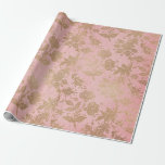 Rosa-und Goldspitze-Geschenk-Packpapier Geschenkpapier<br><div class="desc">Rosa-und Goldspitze-Geschenk-Packpapier</div>