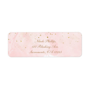 Rosa- und Goldsprenkelung Moderne Hochzeitstorte