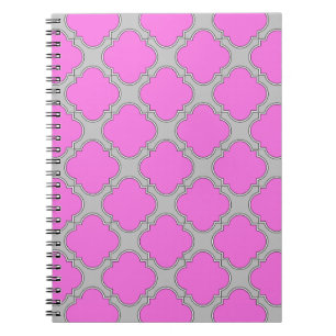 Rosa und grau aus Quatrefolie Notizblock