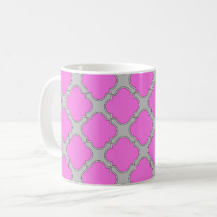 Rosa und grau aus Quatrefolie Tasse