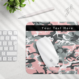 Rosa und Grau Camo, Tarnung, Militär, Armee Mousepad