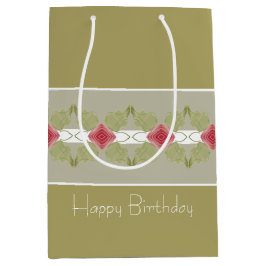 Rosa und Grau Mittlere Geschenktüte