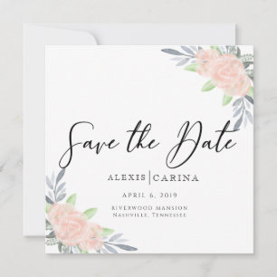 Rosa und Grau Save The Date