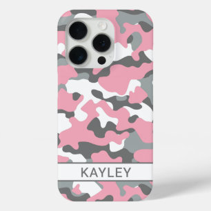 Rosa und Grau Tarnung Personalisiert Case-Mate iPhone Hülle