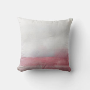 Rosa und Graue abstrakte Kunstmalerei. Moderne Kun Kissen