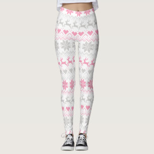 Rosa und graue angemessene Insel Leggings