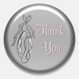 Rosa und graue Ballet Slipper Danke Sticker