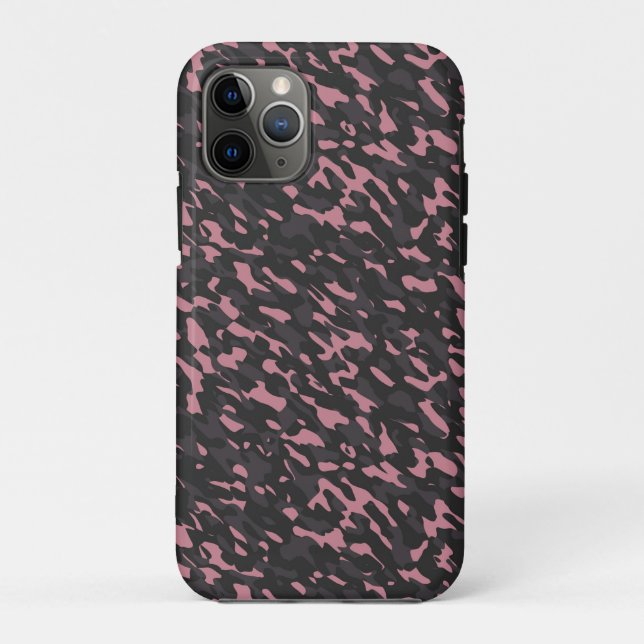 rosa und graue Camouflage abstrakt Case-Mate iPhone Hülle (Rückseite)