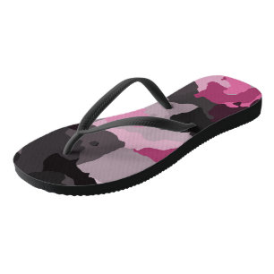 rosa und graue Camouflage Flip Flops